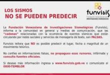 Funvisis activó protocolo ciudadano de prevención tras sismos Funvisis activó protocolo ciudadano de prevención tras sismos