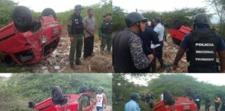 Militares trasladaban un preso y volcaron en el municipio Colina