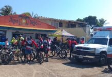 Protección Civil presente en rodada ciclística en El Supí