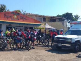 Protección Civil presente en rodada ciclística en El Supí