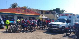 Protección Civil presente en rodada ciclística en El Supí
