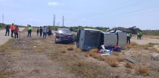 Colisión de vehículos en La Encrucijada dejó cuatro lesionados