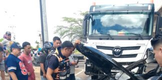 En Fotos| Colisión entre gandola y un vehículo Land Cruzer en Punto Fijo