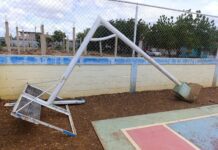 Destrozaron cancha de baloncesto de la «Urbanización Monseñor Iturriza»