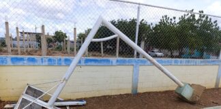 Destrozaron cancha de baloncesto de la «Urbanización Monseñor Iturriza»