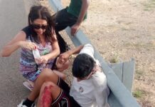 Los Taques| Se le estalló el caucho de la moto y así quedó