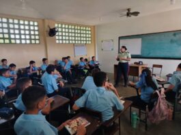 Frente Preventivo de Carirubana prosigue con su labor inductiva con charlas a estudiantes