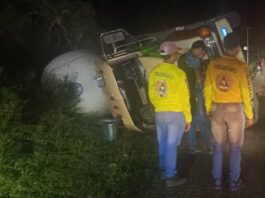 Gandola volcó en el Pilancon