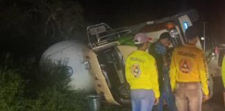 Gandola volcó en el Pilancon