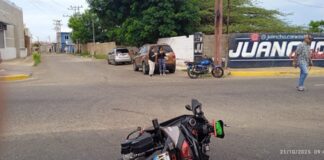 Choque entre moto y camioneta dejó un lesionado
