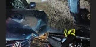 Lesionado motorizado en Caja de Agua durante accidente