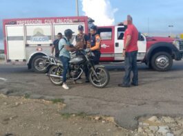 Motorizado bajo los efectos del alcohol deslizó en la Redoma El Sabino
