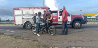 Motorizado bajo los efectos del alcohol deslizó en la Redoma El Sabino