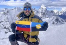 Venezolano ondeó la bandera tricolor en la cima del Himalaya Venezolano ondeó la bandera tricolor en la cima del Himalaya