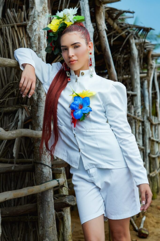 Maria Rodriguez su orgullosa representante del sector santo Tomás en el Señorita Tocópero 2025.