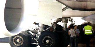 Hallan el cuerpo de un hombre en el tren de aterrizaje de un avión Hallan el cuerpo de un hombre en el tren de aterrizaje de un avión