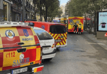 Dos muertos tras el derrumbe de un edificio en el centro de Madrid