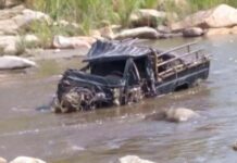 Murió joven dentro de vehículo arrastrado por una corriente