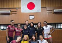 Falconiana Astrid Montero presente en el Campamento de Lucha en Japón
