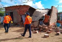 Colapso de vivienda dejó un septuagenario lesionado en Santa Ana