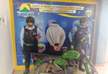 Detenido motorizado por resistencia a la autoridad en Tucacas