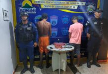 Detienen a dos hombres por Hurto en Boca de Aroa