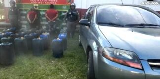 Detenidos por transportar 1120 litros de gasolina en pimpinas