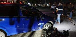 Conductor realizó maniobra imprudente y colisionó con un motorizado