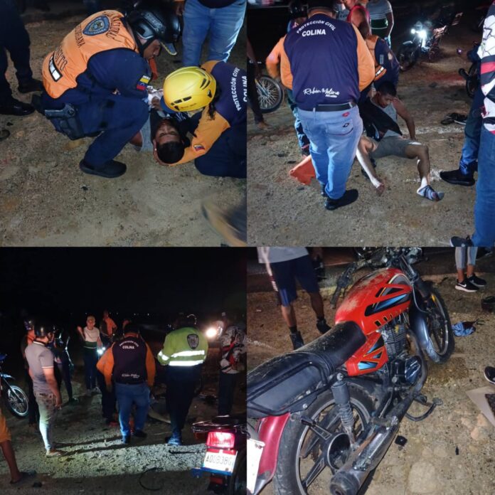 Motorizado deslizó en Sabana Larga