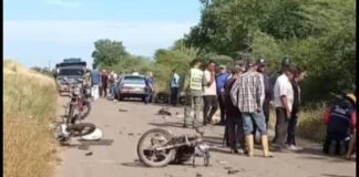 Colisión entre moto y vehículo dejó un fallecido la mañana de hoy miércoles