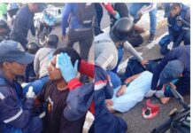 Recién casados sufren accidente en Punto Fijo