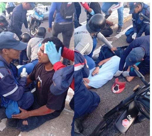 Recién casados sufren accidente en Punto Fijo