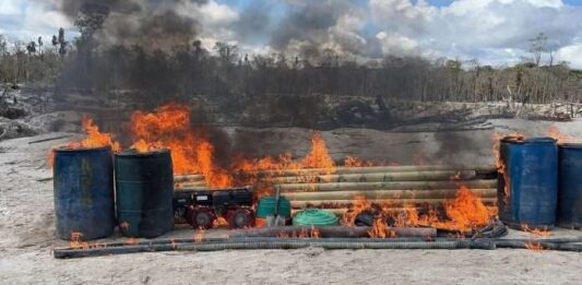 FANB destruye material logístico para la minería ilegal en Amazonas