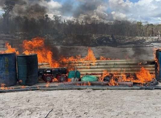 FANB destruye material logístico para la minería ilegal en Amazonas