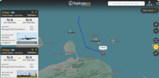 Dos bombarderos de EE.UU sobrevuelan aguas cercanas a Falcón