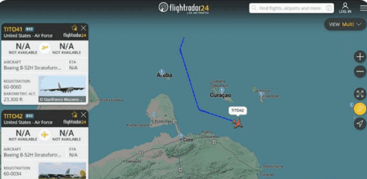 Dos bombarderos de EE.UU sobrevuelan aguas cercanas a Falcón