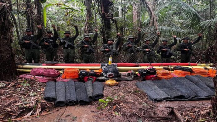 FANB destruye material y equipos utilizados para minería ilegal