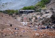 Vuelco de autobús en Perú deja 37 muertos y más de 20 heridos