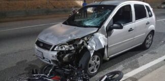 Motorizado lesionado en accidente de tránsito en la entrada de Judibana