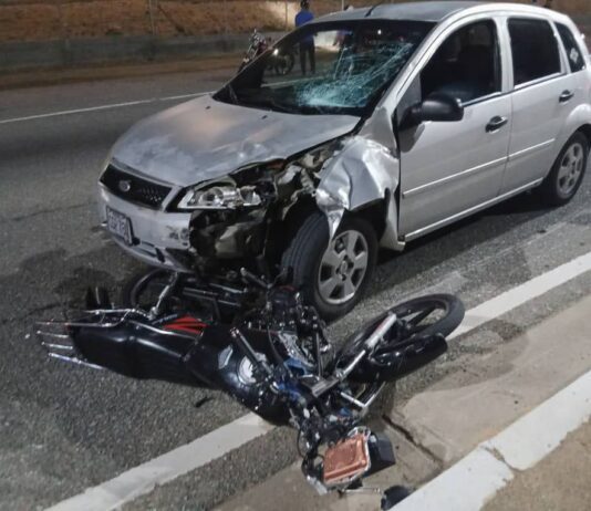 Motorizado lesionado en accidente de tránsito en la entrada de Judibana