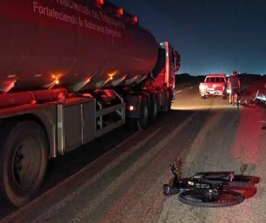 Arrollado ciclista en la Coro- Punto Fijo