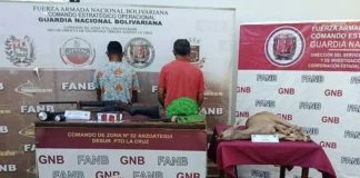 Anzoátegui | Detenidos dos hombres por cacería ilegal Anzoátegui | Detenidos dos hombres por cacería ilegal