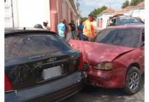 Coro| Embarazada resultó lesionada en colisión de vehículos