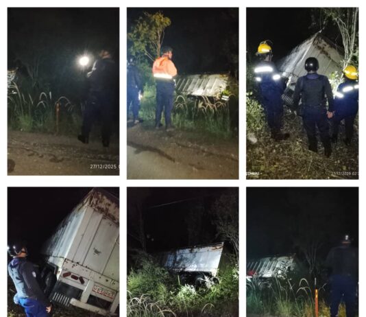 Gandola cargada se encunetó en Tocópero