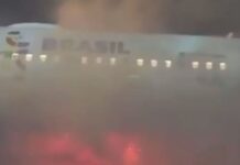 Pánico en Brasil por incendio en avión LATAM con 180 pasajeros Pánico en Brasil por incendio en avión LATAM con 180 pasajeros