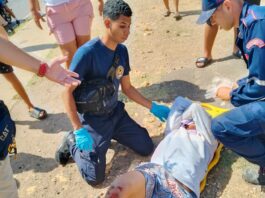 Vídeo| Colisión entre moto y carro con lesionados en Nuevo Pueblo