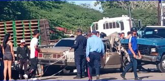 Zamora| Colisión entre gandola y Caprice dejó cuatro lesionados