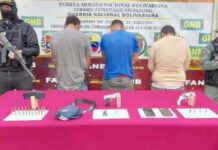 Tres detenidos con armas de fuego y municiones en el municipio Petit