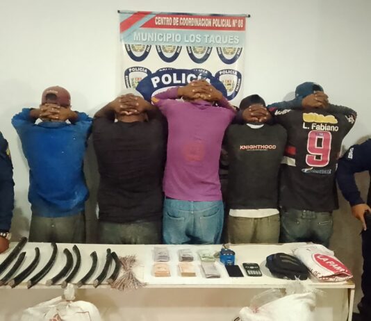 Conócelos| Cinco detenidos en Los Taques