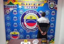 Detienen a hombre con droga en Coro